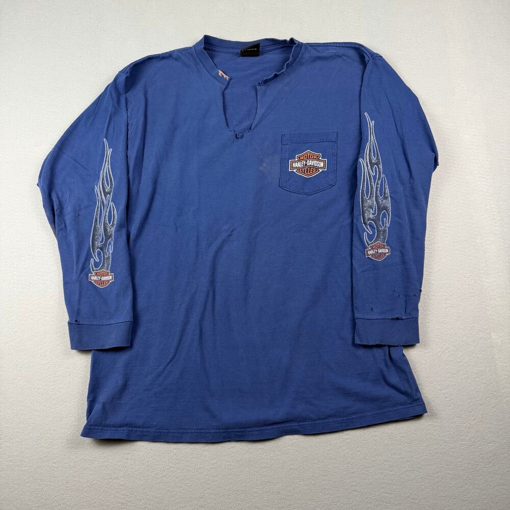 Vintage Harley-Davidson Gettysburg Blue Long Sleeve Tee